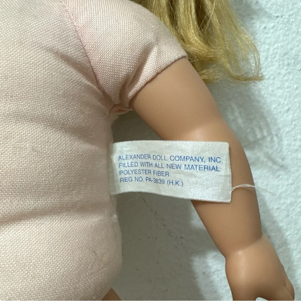 Alexander Doll Co 14” Blonde Vinyl Doll 1999 Vintage Pigtails‎ Sleepy Eyes